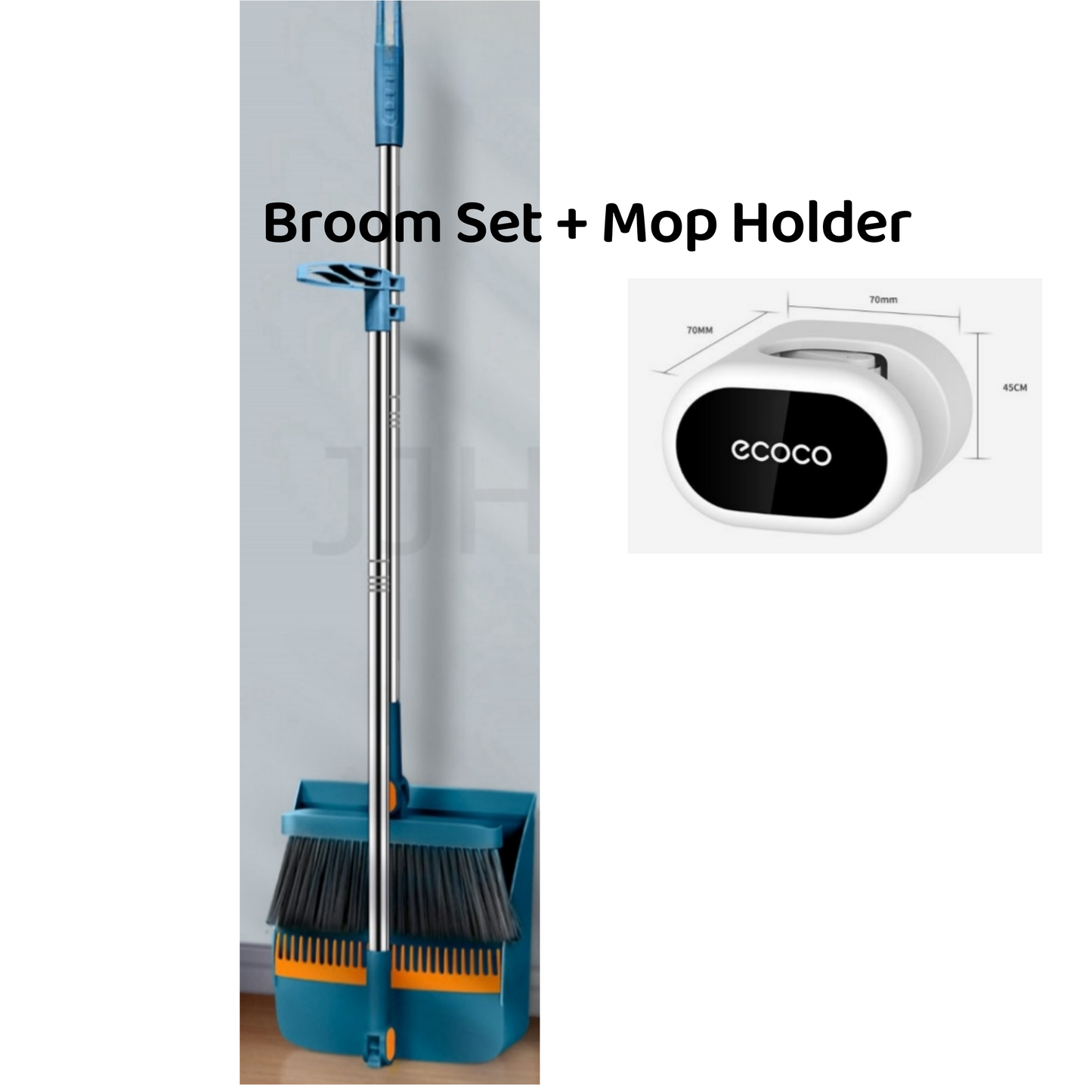 Rotatable Broom and Wind Proof Dust Pan with Broom Comb Broom Set Non-Stick Broom Magic Wiper Set