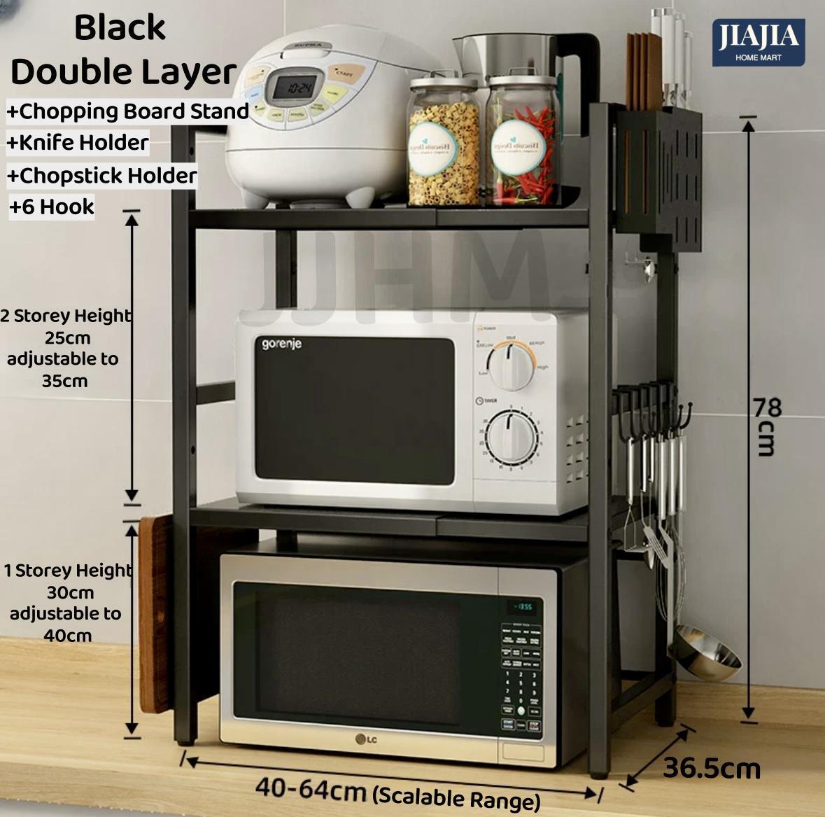 Installation-free kitchen folding storage rack floor-standing multi-layer household storage rack pots and ovens microwave oven storage rack storage room