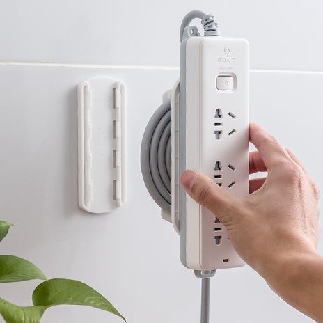 Power Plug Socket Holder with Adhesive Tape