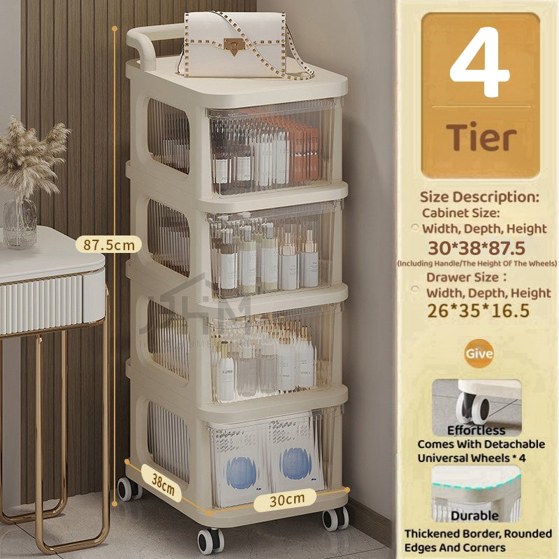 Infant toddler baby Nursery Storage trolley cart / snacks rack - 2/3/4 tier Furniture Full Set Kitchen Trolley Rolling Utility Cart Bedroom Storage Rack Bathroom Organizer Gap Shelf With Wheels
