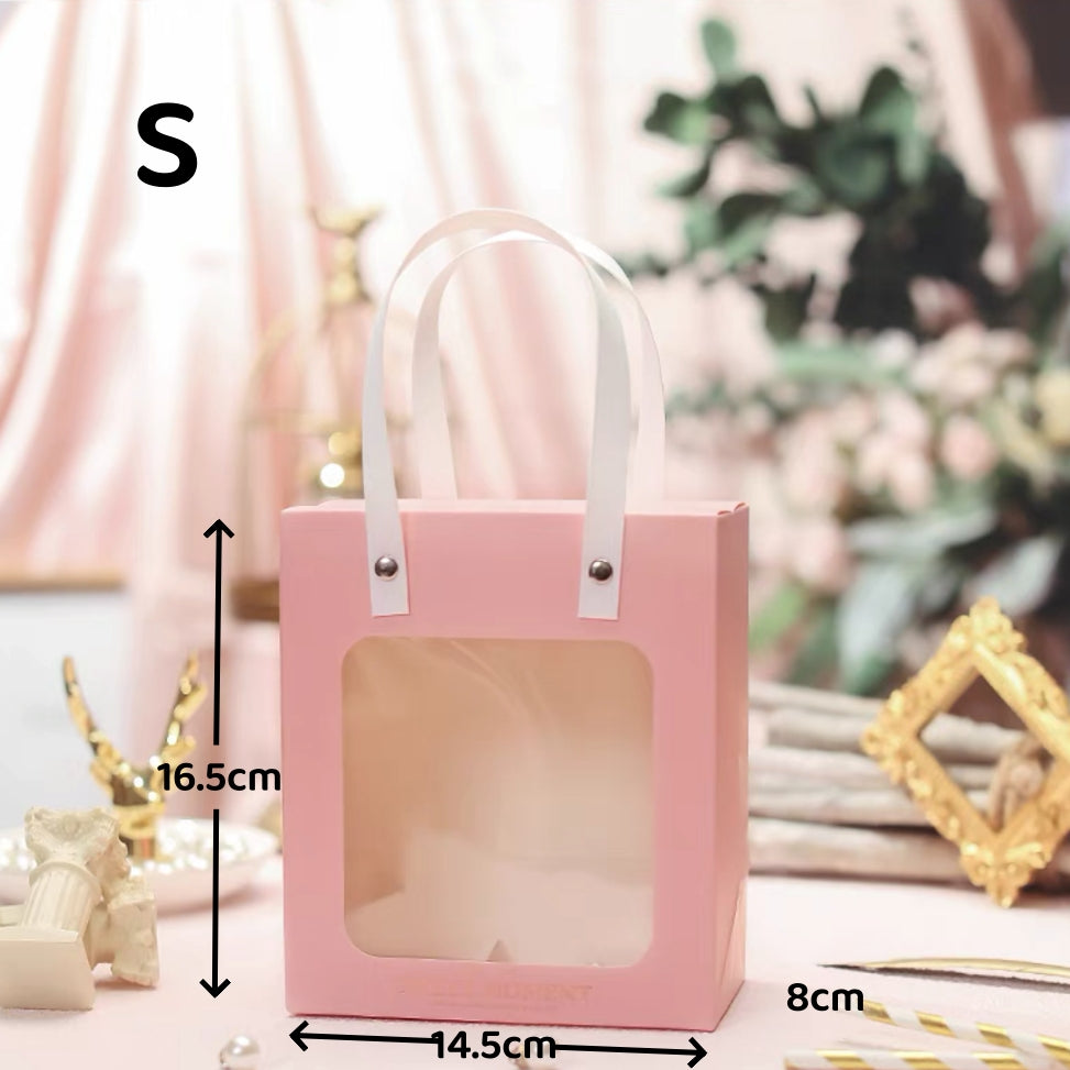 Gift Bag with Ribbon and Raffia Door Gift Bag Thank You Bag Birthday Bag Gift Bag for Wedding and Party Day Teachers' Day