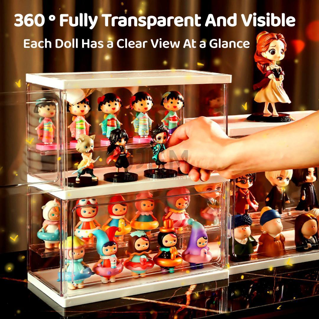 Toy Display Storage Box Transparent Case Storage Box Figure Display Doll Pop Mart Dust Proof Cabinet Jewelry Cosmetic Organiser Figurine