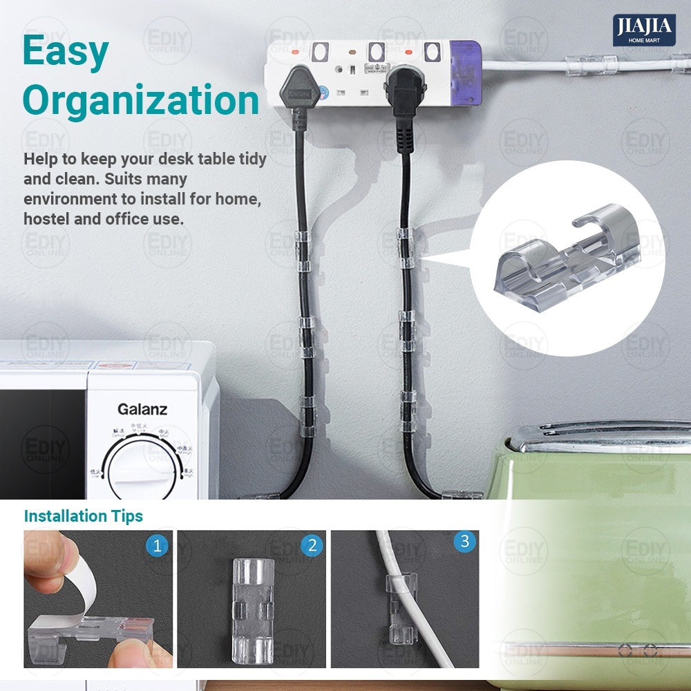 Power Plug Socket Holder with Adhesive Tape