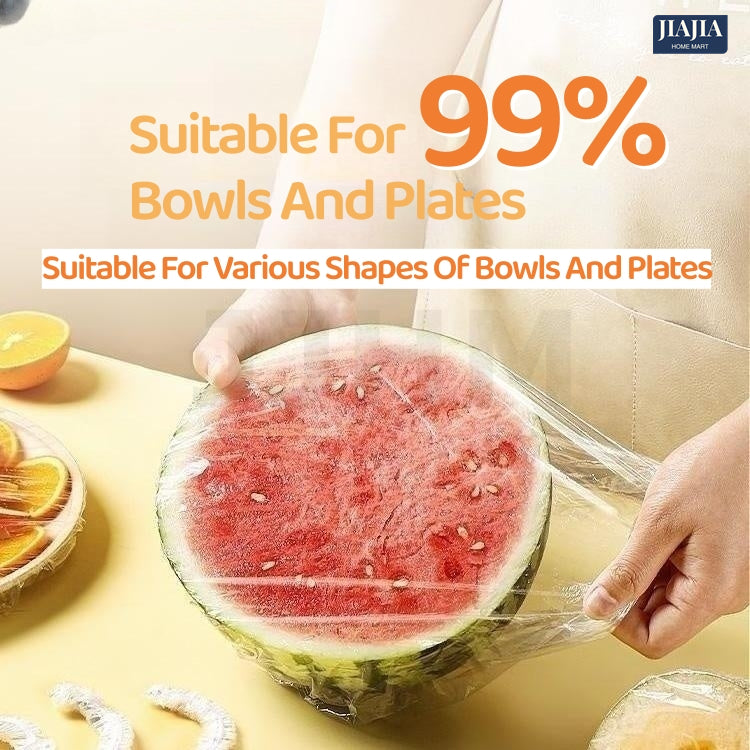 SG 1000/200/100 PCS Food Grade Plastic Cling Wrap Cover Kitchen Food Storage Cover Shower Cap Style Household Fresh-Keeping Bag