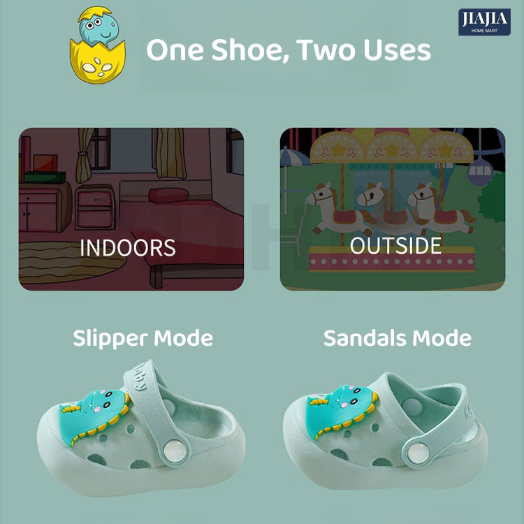 Cute Cartoon Kids Sandal Slip-on Boys Girls Slipper Toddler Baby Children Shoes Waterproof EVA Holes Clog