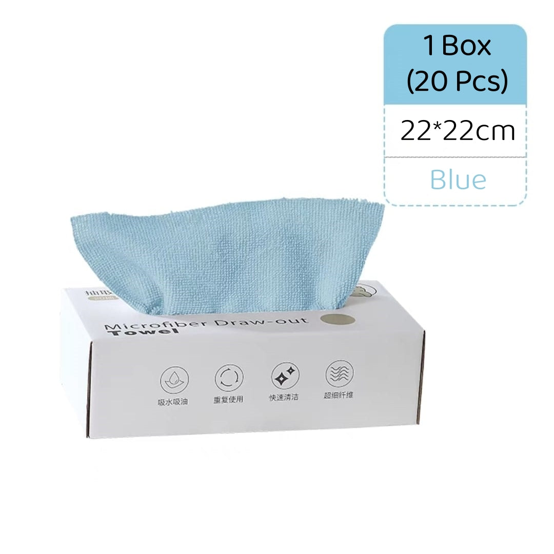SG 20pcs Micro Fiber Cloth/ Kitchen Table Cloth/ Reusable Multipurpose Cleaning Towel/ Car Wash Cloth/ Disposable