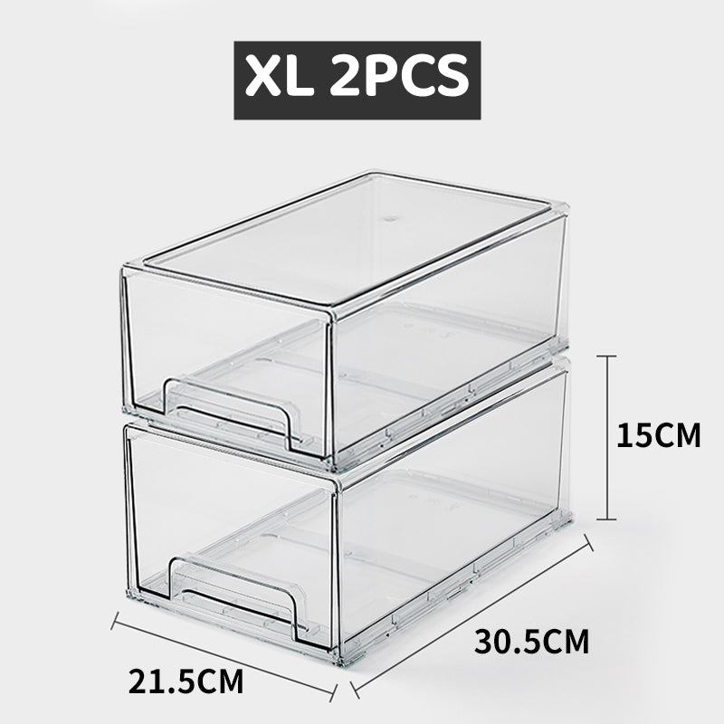 Stackable Transparent Acrylic Drawer Organizer Storage Box