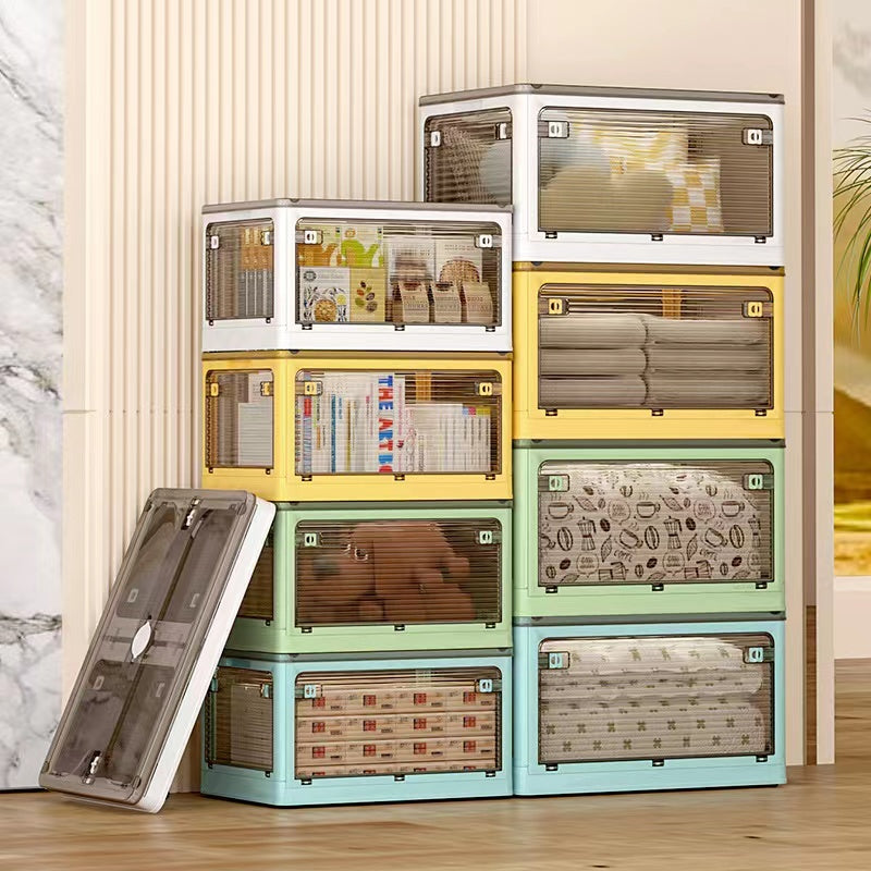 Transparent Storage Box With Wheels/Desktop Book Organizer Storage Basket /Desk Organizer Box Book Storage Book Shelf Skincare Organiser Makeup Organizer Stationery student picture book