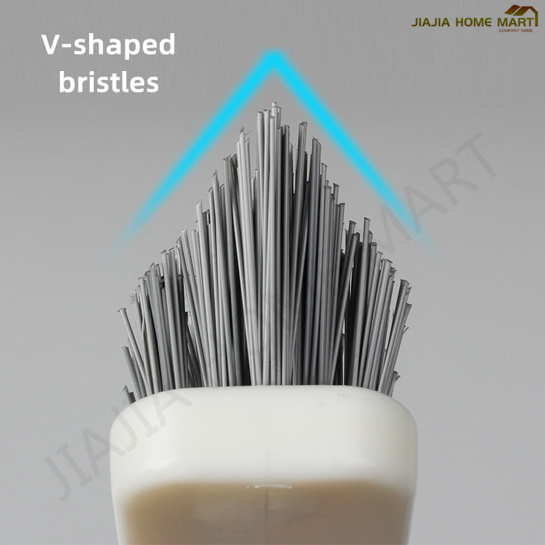 Retractable V-Shaped Floor Brush for Gap Cleaning with Strong