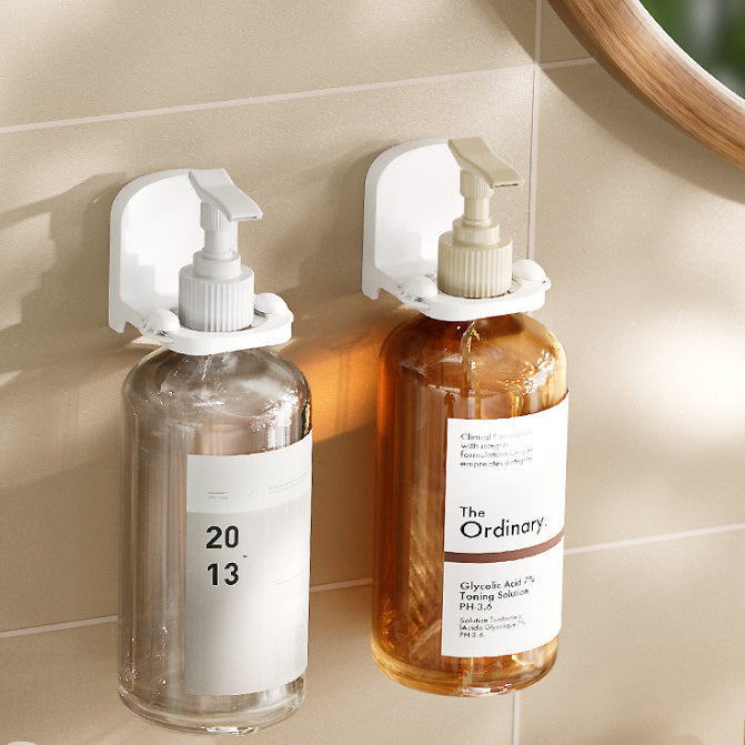 Wall Mounted Shampoo Bottle Holder Adjustable Mouth Size Heavy Duty