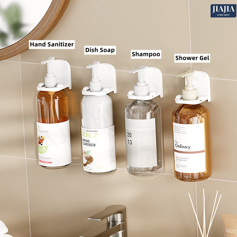 Wall Mounted Shampoo Bottle Holder Adjustable Mouth Size Heavy Duty