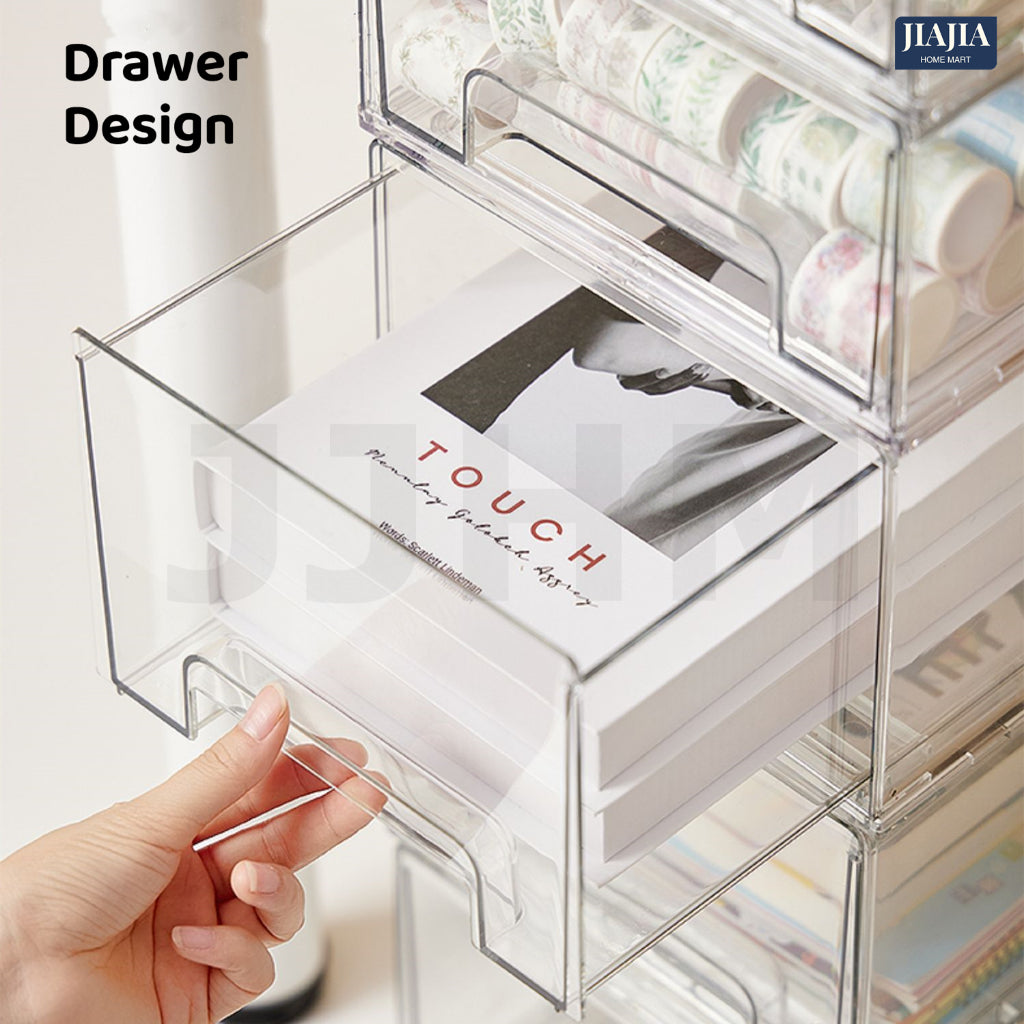 Stackable Transparent Acrylic Drawer Organizer Storage Box