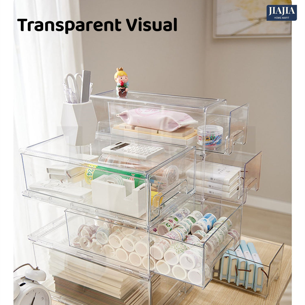 Stackable Transparent Acrylic Drawer Organizer Storage Box