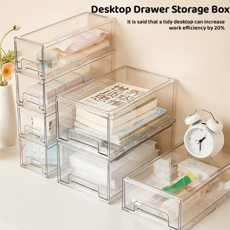 Stackable Transparent Acrylic Drawer Organizer Storage Box