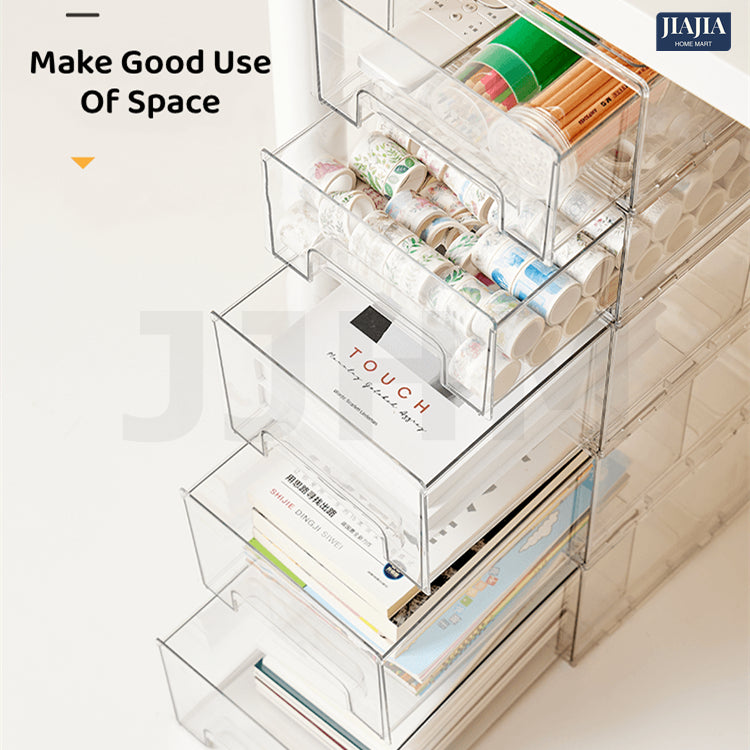Stackable Transparent Acrylic Drawer Organizer Storage Box