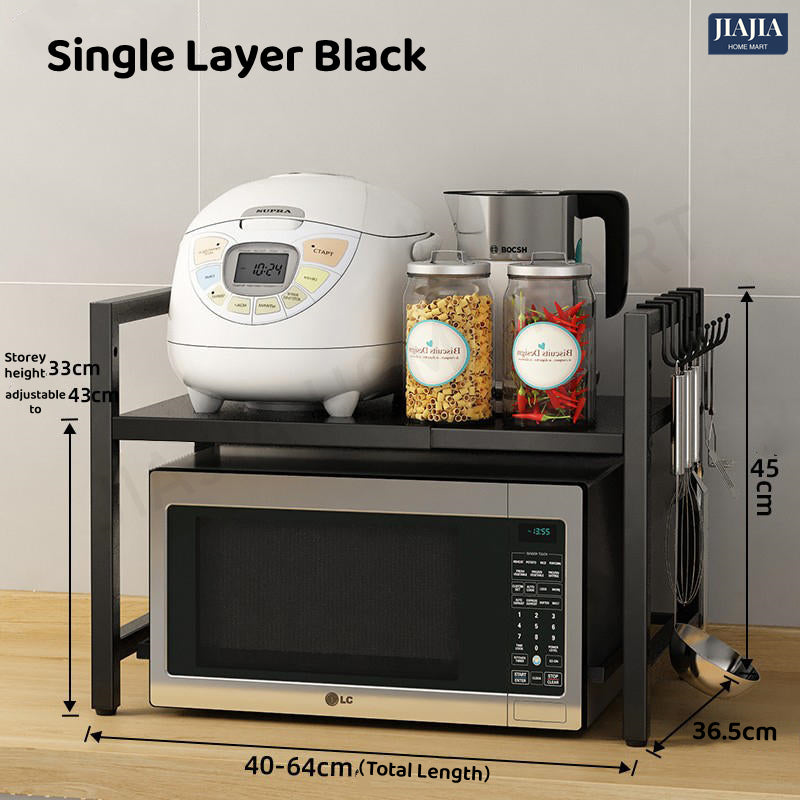 Adjustable Microwave Oven Cooker Rack Kitchen Shelf Easy Installation