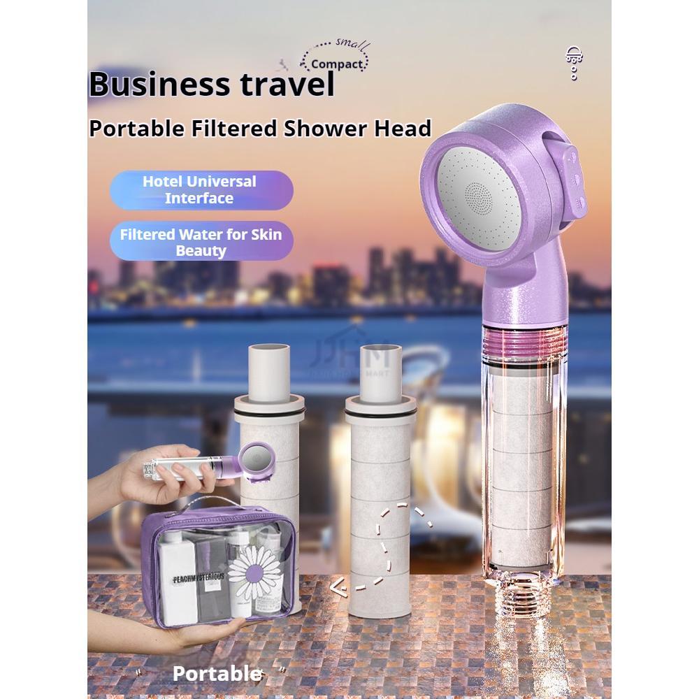 [SG Ready Stock] Portable Filter Shower Head 3 Modes High Pressure Water Saving Shower Cartridges Travel Shower Head