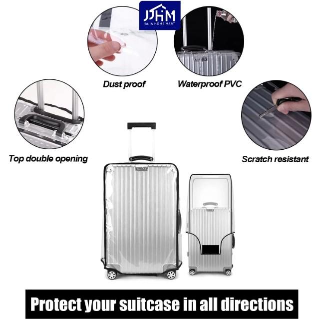 SG PVC Luggage Transparent Cover - Waterproof Plastic Protector Suitcase & Bag Travel 20 24 26 28 30 Inch
