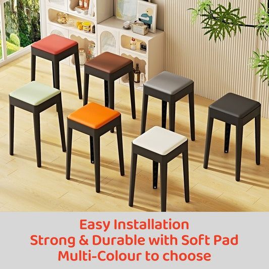 Stackable Stool Stacking chair Simple Installation Furniture Seat SG