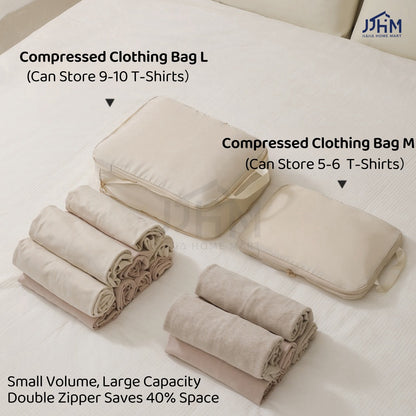 🔥SG stock🔥4pcs Set Travel Storage Bag Compression Luggage Storage Bag/Compression packing cube/Packing Cube/Packing Cubes