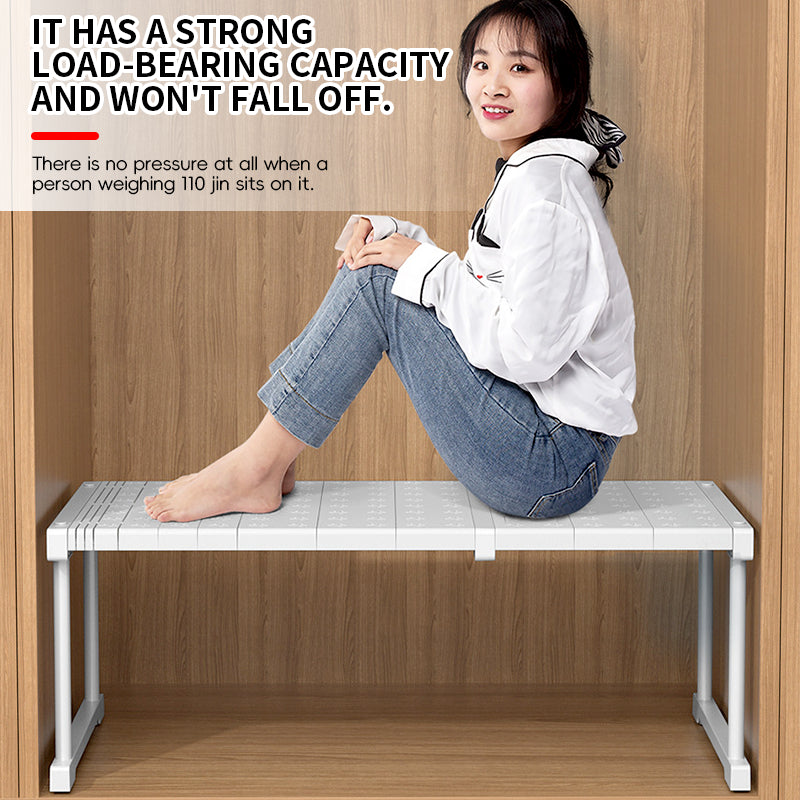 SG Next Day Delivery Adjustable Wardrobe Organizer  Stackable PP Shelf  Space-Saving Closet Divider Storage