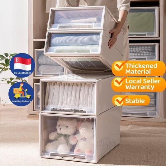 NND Drawer Type Stackable Storage Drawer Plastic Container Storage Box Cabinet Bin Cabinet