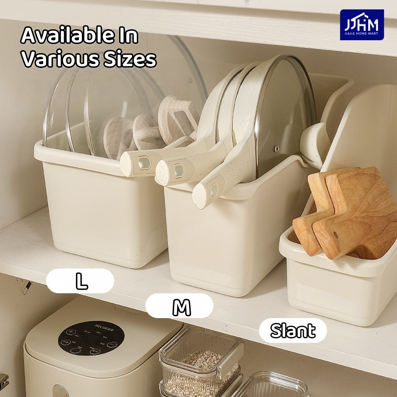 [BUY 3 FREE 1]Japanese kitchen storage box sundries cabinet organize pots and pans seasonings pot lid rack sink basket with rollers