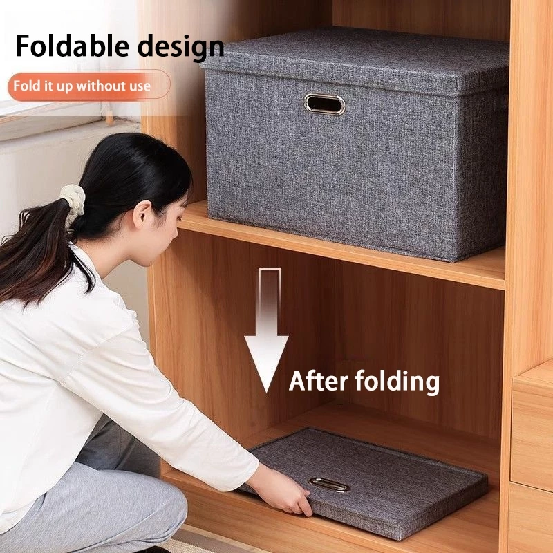 <Buy 5 Free 1> Folding storage box clothes storage box household fabric sorting box wardrobe clothes quilts, layered storage basket