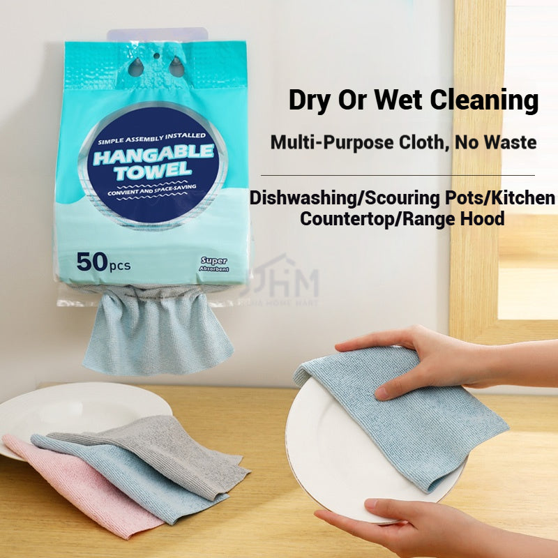 SG Hanging kitchen dishcloth, extra absorbent, oil-resistant, pull-out disposable weekly cleaning cloth for wiping tables