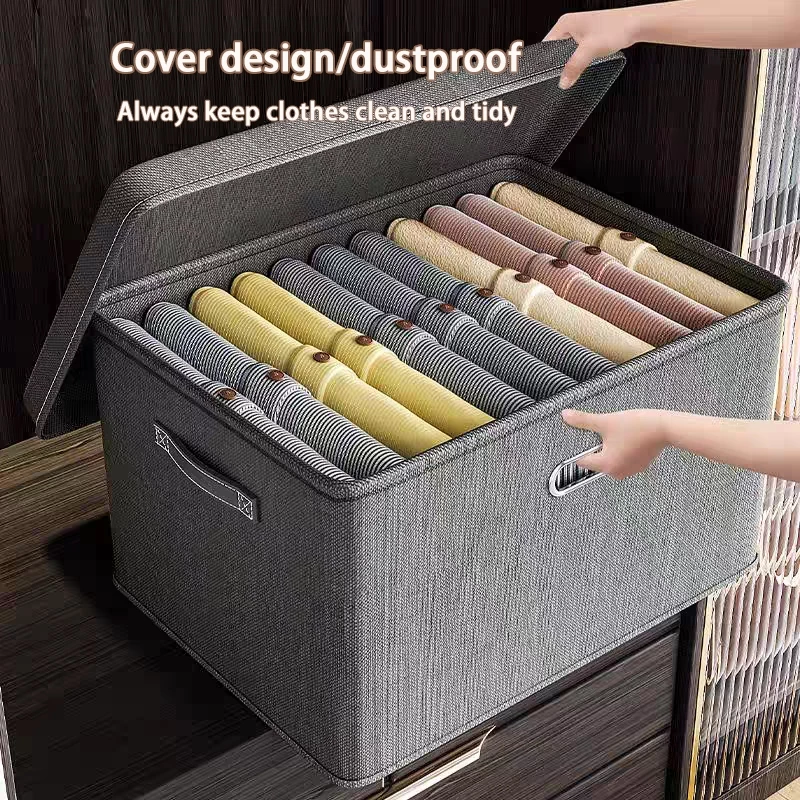 <Buy 5 Free 1> Folding storage box clothes storage box household fabric sorting box wardrobe clothes quilts, layered storage basket