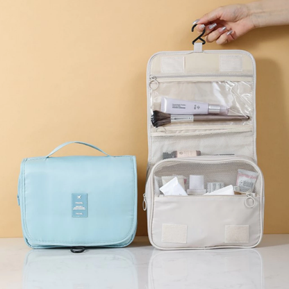 Foldable toiletry travel bag hanger bag high quality water proof pouch makeup organizer upgrade size