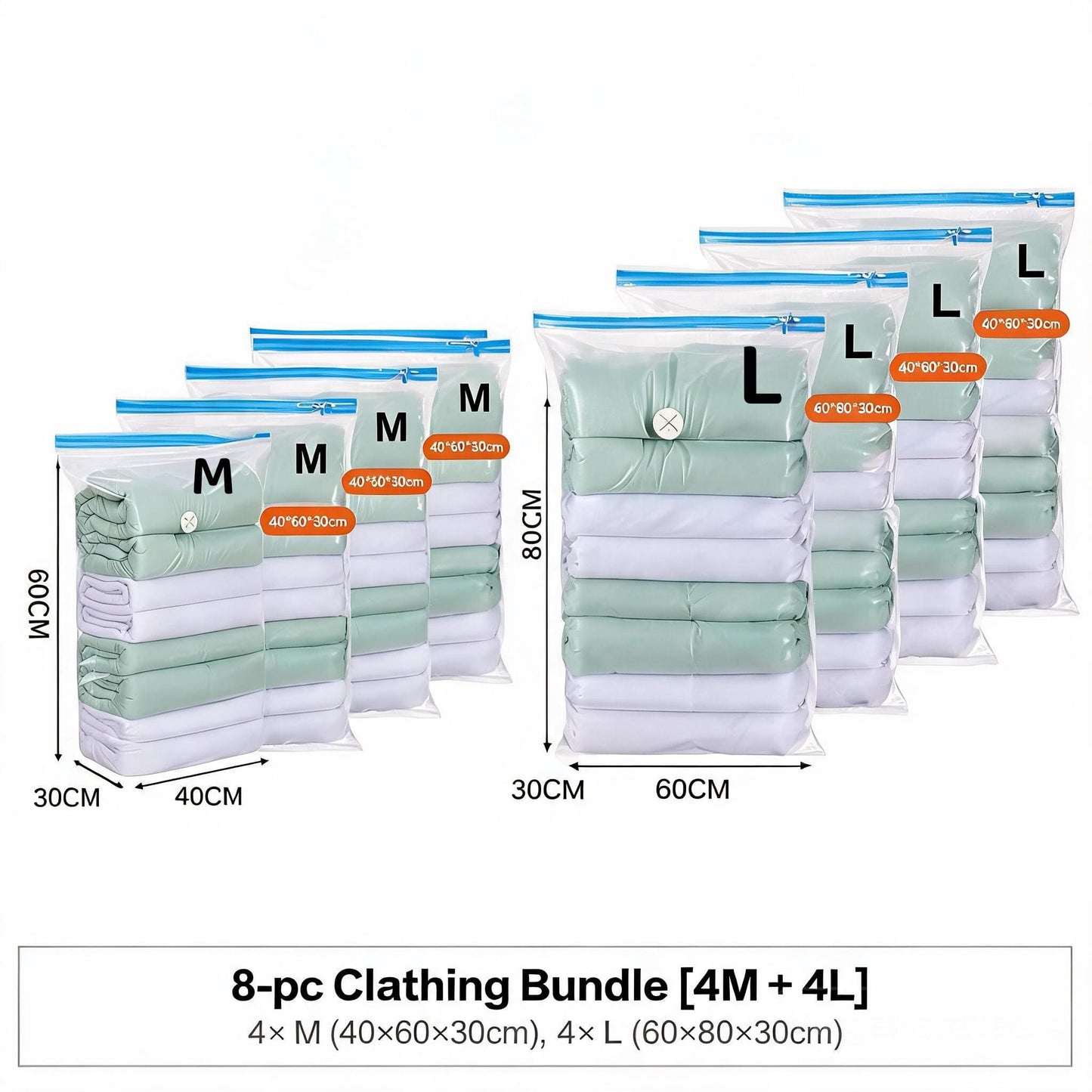 <Pumpless> Vacuum Bag Compression Bag No Need Pump Reusable Travel Clothes Storage Bag Seal Bags
