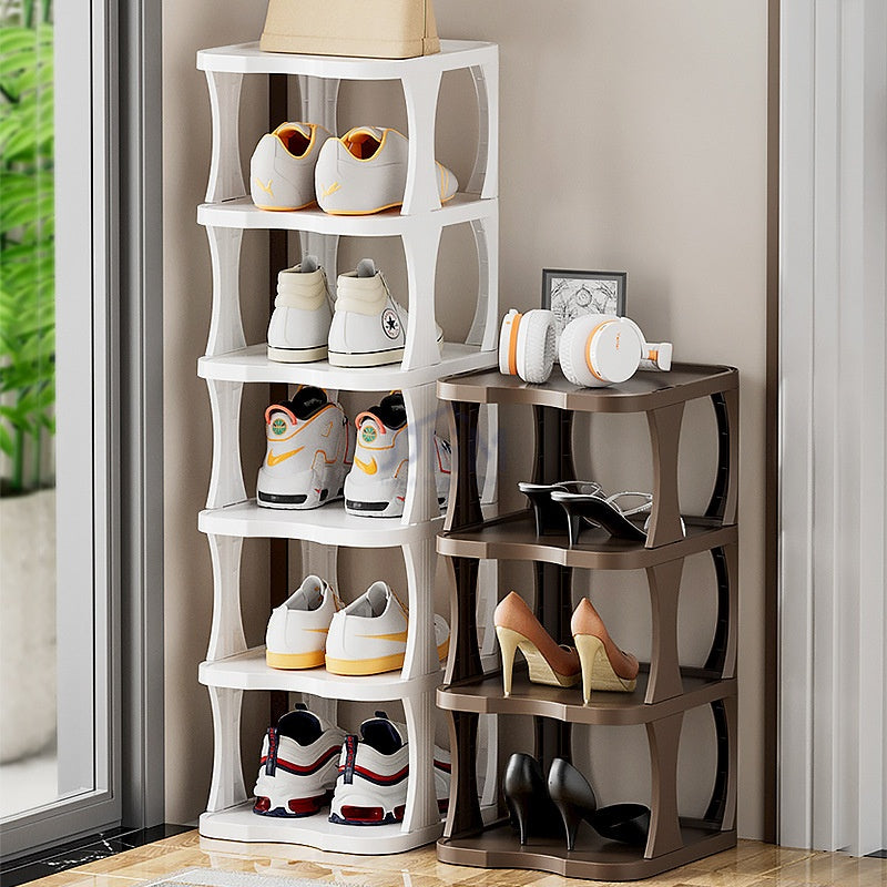 SG Stock Multi-Layer Shoe Rack Plastic Simple Shoe Racks Space Saving DIY Shoe Organizer 鞋架