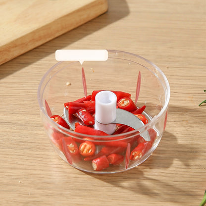 【SG Stock】Vegetable Chopper Mini Blender Garlic Cutter Manual Food Processor Meat Grinder Hand Ginger Crushed Shredder