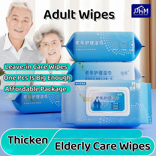 [SG NDD]100PCS Adult Wet Wipes Big XL Large Size for Bedridden Care/pregnant Women Fragrance Free Alcohol-free