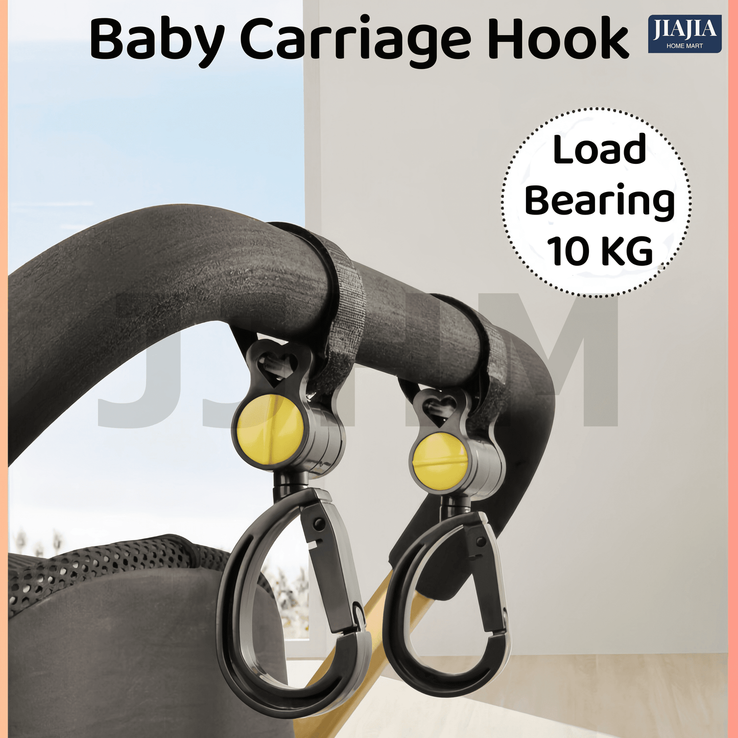 [SG] Baby Stroller Hook Velcro Strap / Multi Purpose Carabiner Hook/ Strong Load / Travel Camping Car Bicycle Hook