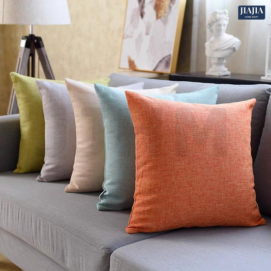 SG Nordic Sofa Pillow Cushion Case Cover Throw Pillow Case Cover Zipper Pillowcase Solid Color Simplistic Design