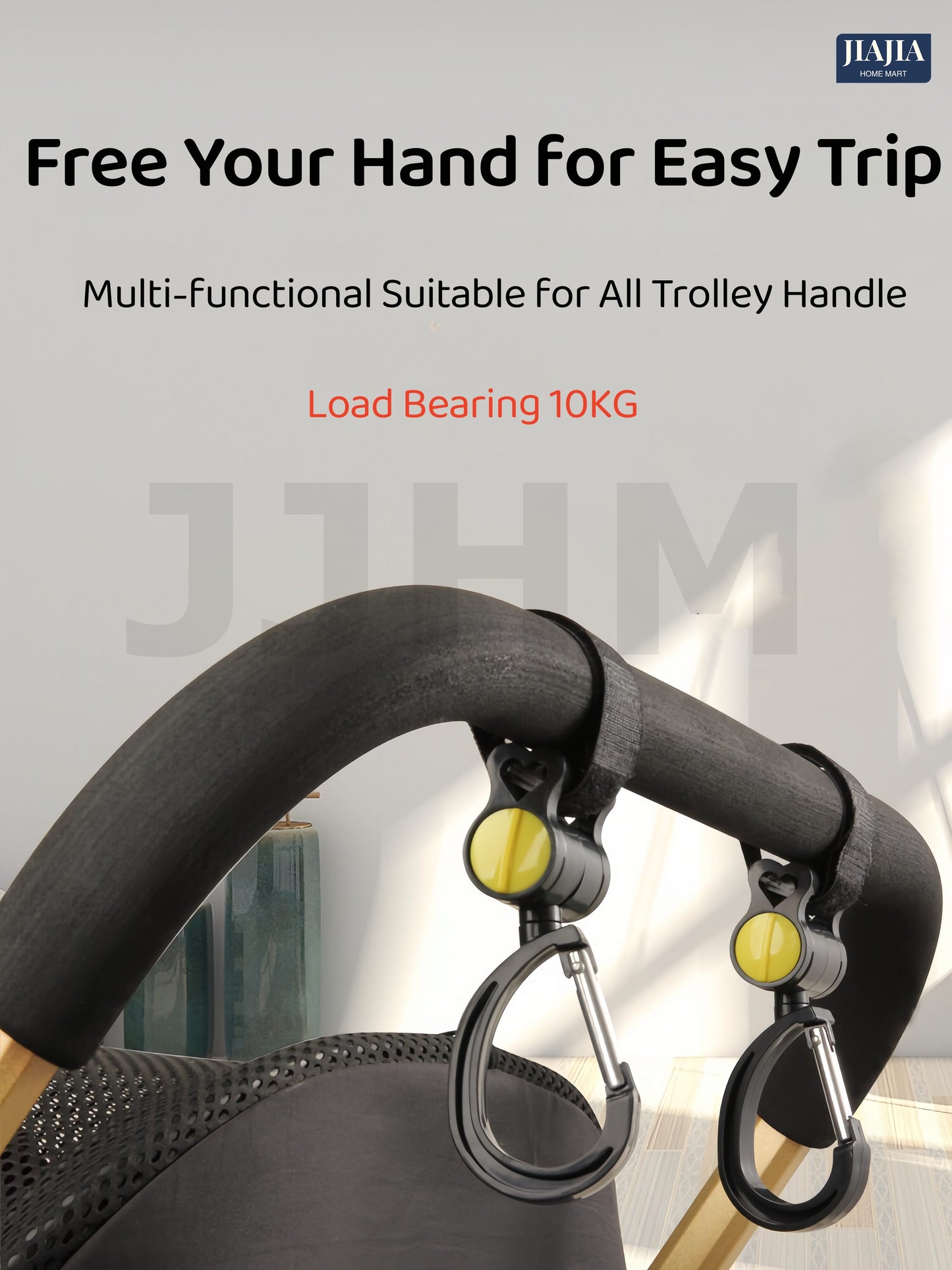 [SG] Baby Stroller Hook Velcro Strap / Multi Purpose Carabiner Hook/ Strong Load / Travel Camping Car Bicycle Hook