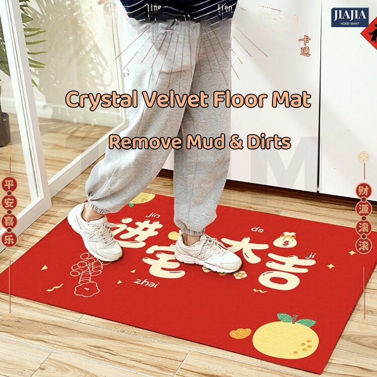 Entry Door Mat Entrance outdoor House Warming Gift Crystal Velvet Material Waterproof Anti Slip