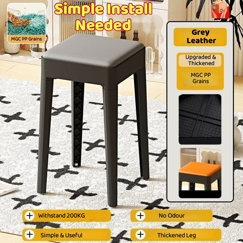 Stackable Stool Stacking chair Simple Installation Furniture Seat SG