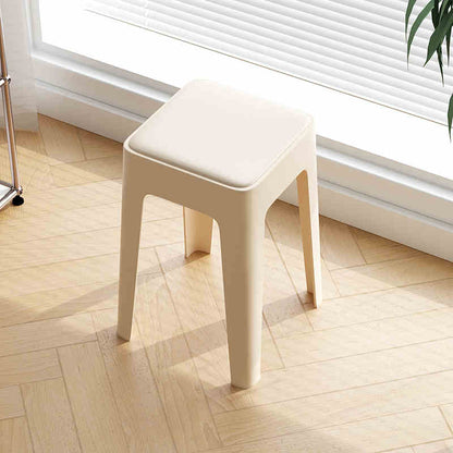 【SG Seller】4PCS Thicken Stackable Plastic Stool Chair Dining Chair Set of Living Room Round Stool Kitchen Stool Multi-Colour Options Sturdy Dining Table Stools