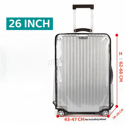 SG PVC Luggage Transparent Cover - Waterproof Plastic Protector Suitcase & Bag Travel 20 24 26 28 30 Inch