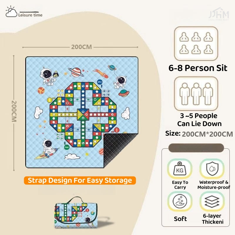 Foldable Picnic Beach Mat Waterproof with Thickened Material