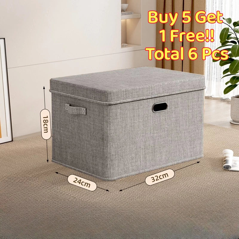 <Buy 5 Free 1> Folding storage box clothes storage box household fabric sorting box wardrobe clothes quilts, layered storage basket
