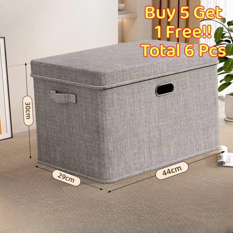<Buy 5 Free 1> Folding storage box clothes storage box household fabric sorting box wardrobe clothes quilts, layered storage basket