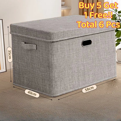 <Buy 5 Free 1> Folding storage box clothes storage box household fabric sorting box wardrobe clothes quilts, layered storage basket