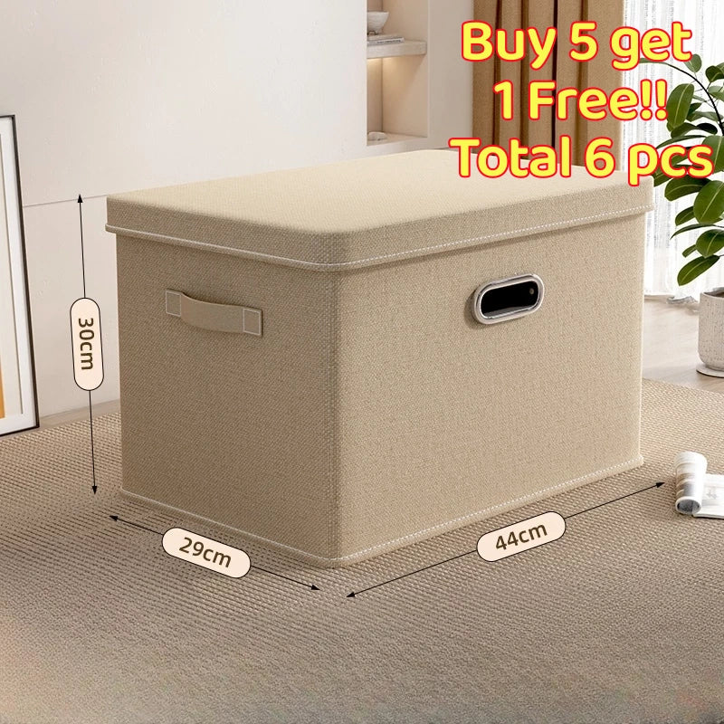 <Buy 5 Free 1> Folding storage box clothes storage box household fabric sorting box wardrobe clothes quilts, layered storage basket
