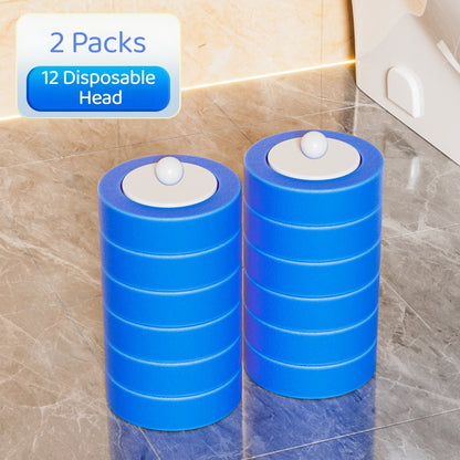 Disposable Toilet Brush Set Wall-Mounted Full Coverage 360°Clean Quick-Release Head SwapComes with bracket and interchangeable head