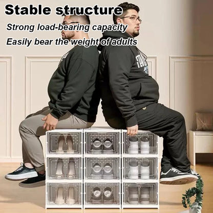 3/6/9 Layers Foldable Shoe Box Transparent Shoe Cabinet Stackable Shoe Storage Box Home Shoe Rack Cabinet