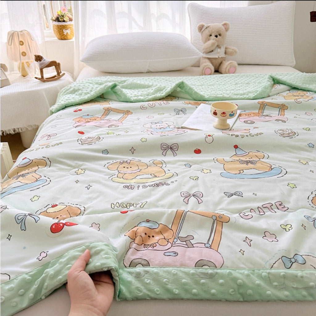 Children  Aerocool Reversible Cooling Aircon Children Blanket Instant Cool Touch Lightweight Breathable Soft Blanket